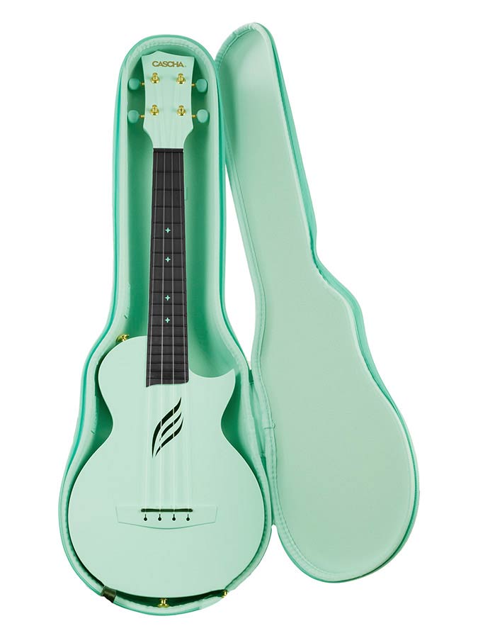 Cascha - HH 2287 - Carbon Fiber Concert Ukelele with Softcase - Mint