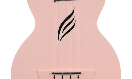 carbon fiber concert ukelele with softcase, strap and 3 picks, pink