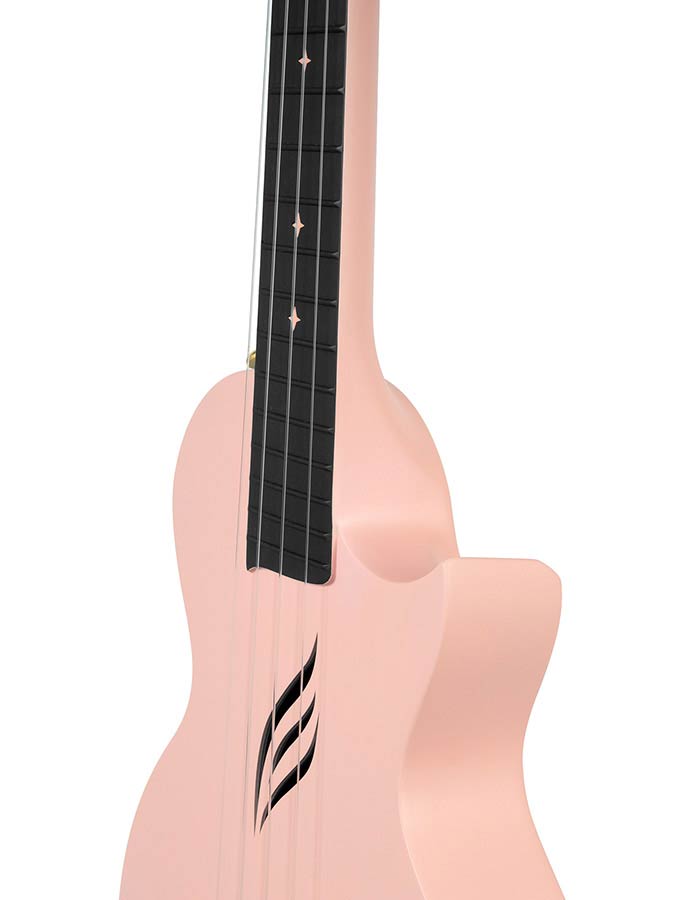 Cascha - HH 2288 - Carbon Fiber Concert Ukelele with Softcase - Pink