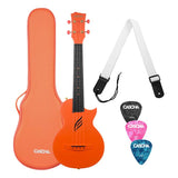 Cascha - HH 2289 - carbon fiber concert ukelele with softcase – Picks, Orange