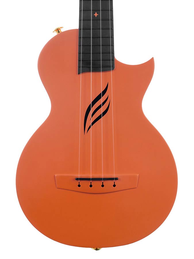 Cascha - HH 2289 - Carbon Fiber Concert Ukelele with Softcase - Orange