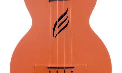 carbon fiber concert ukelele with softcase, strap and 3 picks, orange