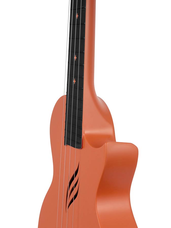 Cascha - HH 2289 - Carbon Fiber Concert Ukelele with Softcase - Orange