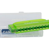 Cascha - HH 2274 - fun blues harmonica green, incl – Harmonica Green,