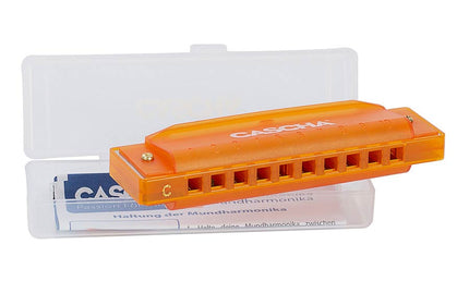 Cascha - HH 2276 - fun blues harmonica orange, incl – Harmonica Orange,