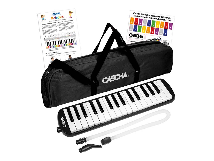 Melodica black, incl. case and mouthpiece