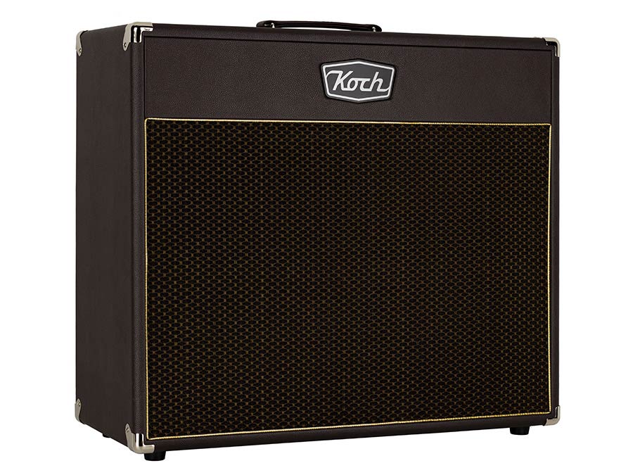 speaker cabinet 2 x 12" 120W, open back, brown + brown cloth