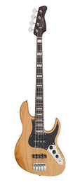 alder 24 fret 4-string passive bass guitar natural