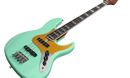 alder 24 fret 4-string passive bass guitar mild green