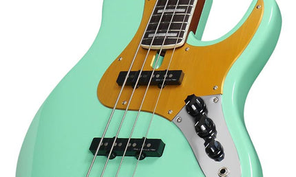 alder 24 fret 4-string passive bass guitar mild green