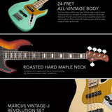 Sire Basses - V5.24 A4/mlg - Alder 24 Fret 4-String Passive Bass Guitar – Mild Green