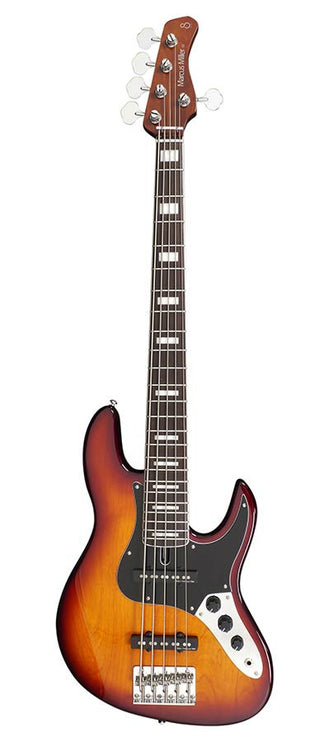 Sire Basses - V5.24 A5/TS - alder 24 fret 5-string passive bass guitar tobacco sunburst – Tobacco Sunburst