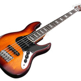 Sire Basses - V5.24 A5/ts - Alder 24 Fret 5-String Passive Bass Guitar – Tobacco Sunburst
