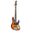 alder 24 fret 5-string passive bass guitar tobacco sunburst