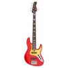 alder 24 fret 5-string passive bass guitar dakota red