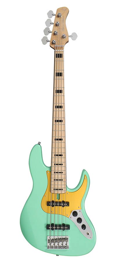 Sire Basses - V5.24 A5/MLG - alder 24 fret 5-string passive bass guitar tobacco mild green – Mild Green