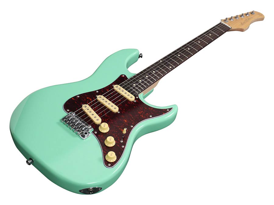 electric guitar S-style mild green