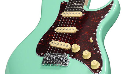 electric guitar S-style mild green