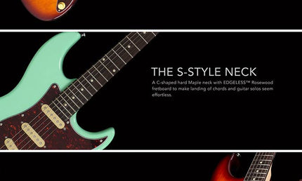 electric guitar S-style mild green