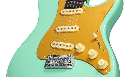 electric guitar S Vintage style mild green