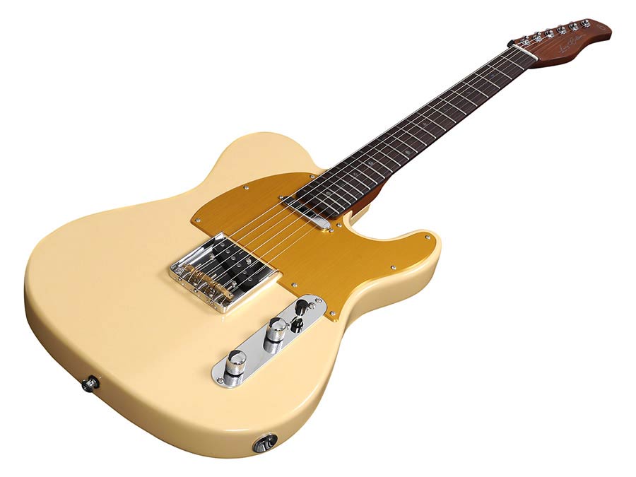 electric guitar T-style vintage white