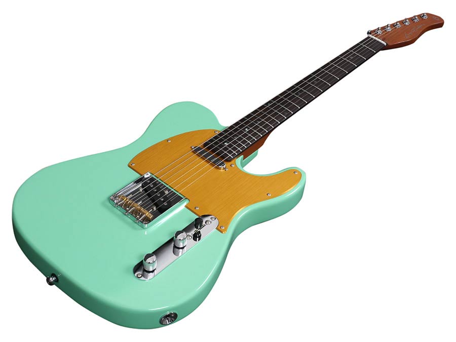 electric guitar T-style mild green