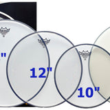 Remo - PP-0240-BE - ProPack (10", 12", 14" Emperor Clear + FREE 14" BA-0114-00)