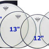 Remo - PP-0740-BA - ProPack (12", 13", 16" Ambassador Clear + FREE 14" SA-0114-00)