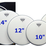 Remo - PP-1020-BE - ProPack (10", 12", 14" Emperor Coated + FREE 14" BA-0114-00)