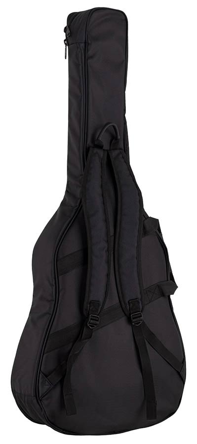 dreadnought guitar all solid mahogany, amara ebony fb, natural aged, with heavy duty bag