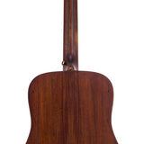 dreadnought guitar all solid mahogany, amara ebony fb, natural aged, with heavy duty bag