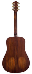 dreadnought guitar all solid mahogany, amara ebony fb, natural aged, with heavy duty bag