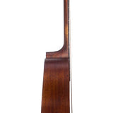 dreadnought guitar all solid mahogany, amara ebony fb, natural aged, with heavy duty bag