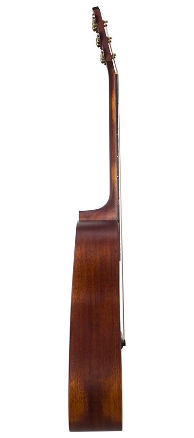 dreadnought guitar all solid mahogany, amara ebony fb, natural aged, with heavy duty bag