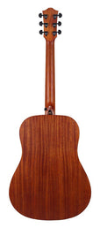 dreadnought guitar with solid spruce top, mahogany b&s, amara ebony fb, natural - plastic free