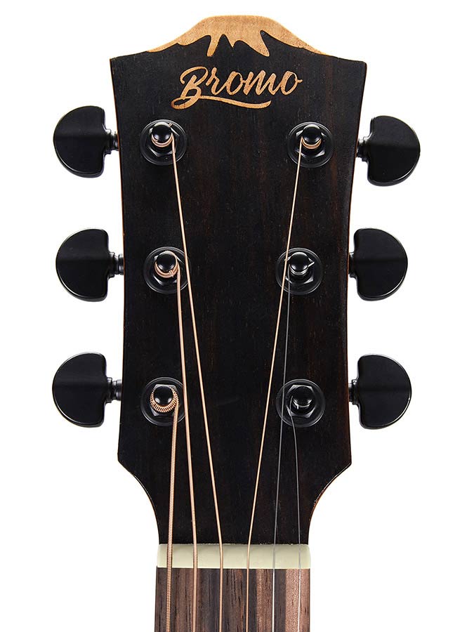 dreadnought guitar with solid spruce top, mahogany b&s, amara ebony fb, natural - plastic free