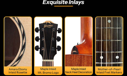 lefthanded dreadnought guitar, solid spruce top, mahogany b&s, amara ebony fb, natural-plastic free
