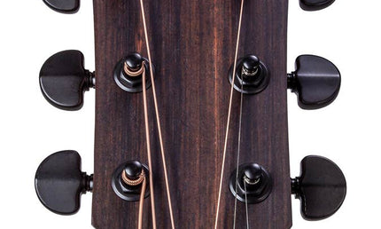 dreadnought guitar with solid mahogany top, mahogany back & sides, amara ebony fb, natural