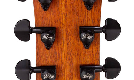 dreadnought guitar with solid mahogany top, mahogany back & sides, amara ebony fb, natural