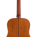 dreadnought guitar with solid mahogany top, mahogany back & sides, amara ebony fb, natural