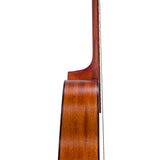 dreadnought guitar with solid mahogany top, mahogany back & sides, amara ebony fb, natural