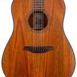 dreadnought guitar with solid mahogany top, mahogany back & sides, amara ebony fb, natural