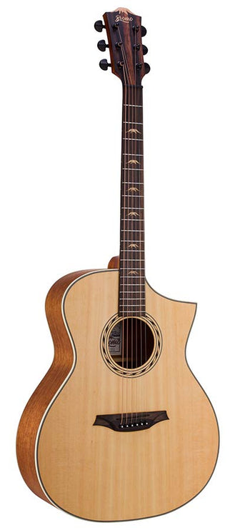 Hillside auditorium guitar, spruce top, mahogany back & sides, amara ebony fb, natural