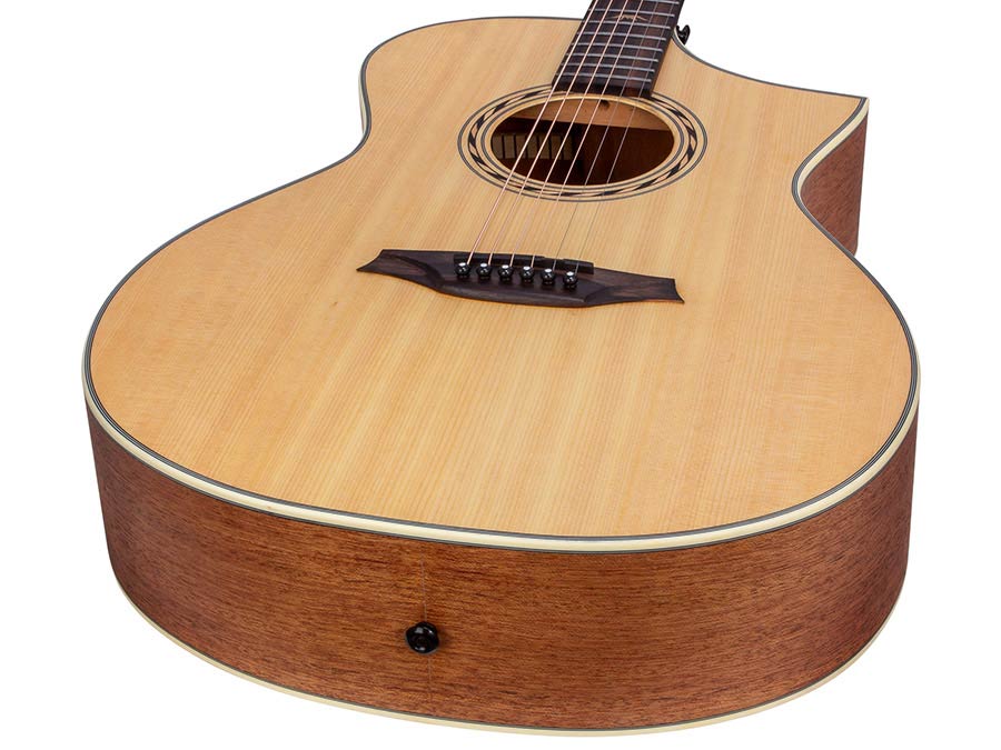 Hillside auditorium guitar, spruce top, mahogany back & sides, amara ebony fb, natural