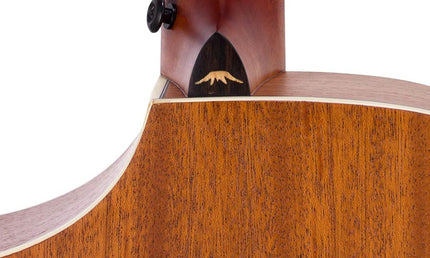 Hillside auditorium guitar, spruce top, mahogany back & sides, amara ebony fb, cutaway +EQ, natural