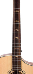 Hillside auditorium guitar, spruce top, mahogany back & sides, amara ebony fb, cutaway +EQ, natural