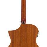 Hillside auditorium guitar, spruce top, mahogany back & sides, amara ebony fb, cutaway +EQ, natural