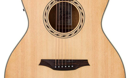 Hillside auditorium guitar, spruce top, mahogany back & sides, amara ebony fb, cutaway +EQ, natural