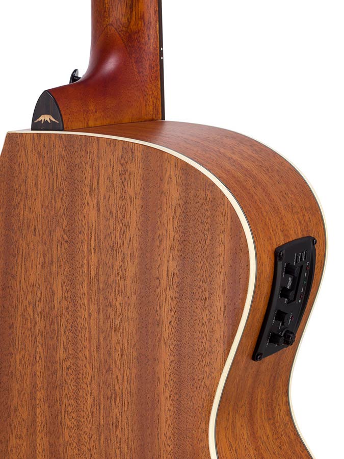 Hillside auditorium guitar, spruce top, mahogany back & sides, amara ebony fb, cutaway +EQ, natural