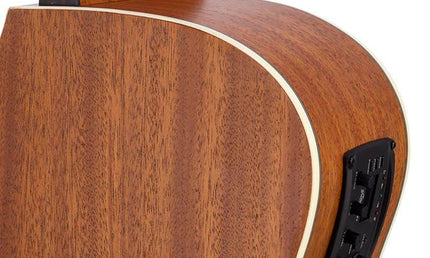 Hillside auditorium guitar, spruce top, mahogany back & sides, amara ebony fb, cutaway +EQ, natural